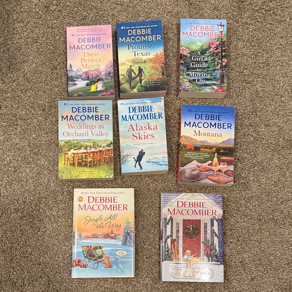 8 Debbie Macomber novels, six paperback and two hardback novels.